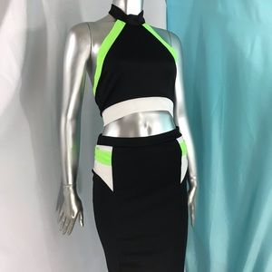 Two Piece Sexy Outfit. Halter Top. Small